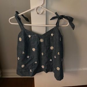 J Crew shoulder tie tank